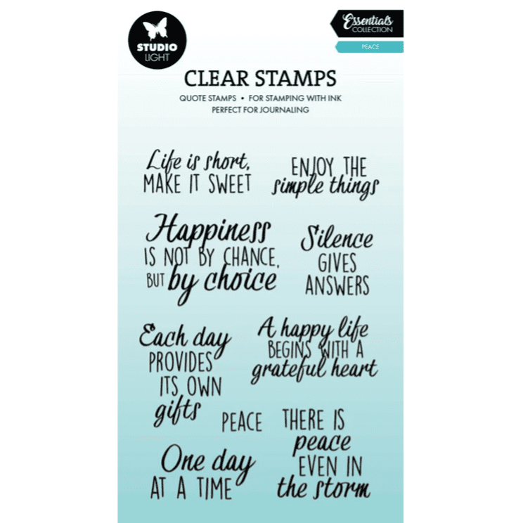 Studio Light Clear Stamp - Quotes - Peace Essentials nr 927