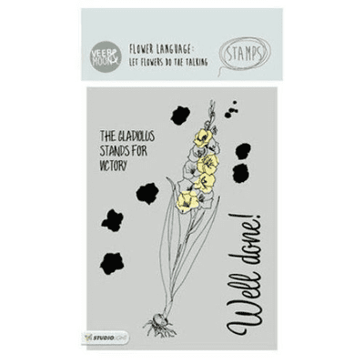 Studio Light Clear Stamp Set - Veer & Moon Flower Language Gladiolus