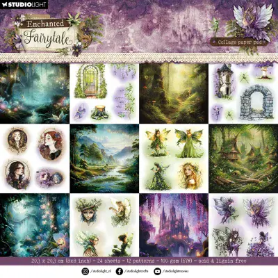 Studio Light Collage Paper Pad - Enchanted Fairytale nr.468