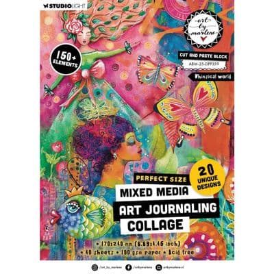 Studio Light Cut & Paste Perfect Size Collage Block - Art by Marlene - Whimsical World