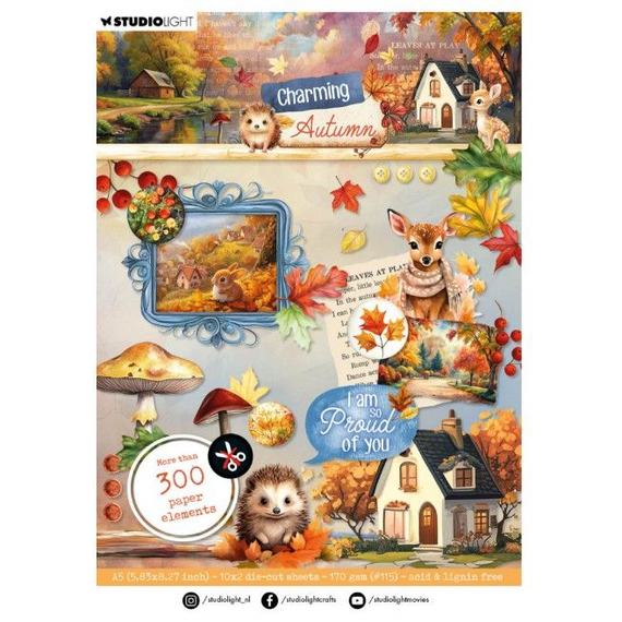 Studio Light Die-Cut Paper Pad - Charming Autumn nr.363