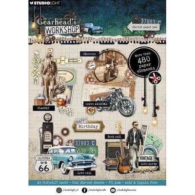 Studio Light Die-Cut Paper Pad Gearhead’s Workshop  Nr.469