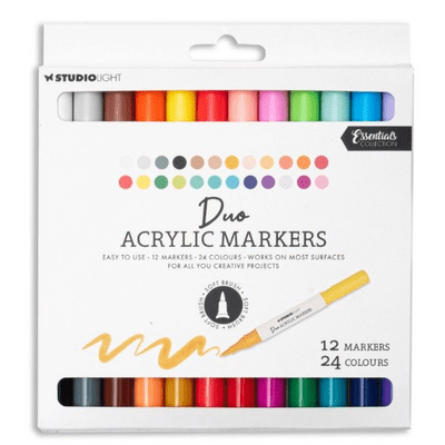 Studio Light  Duo Acrylic Markers - 12pcs