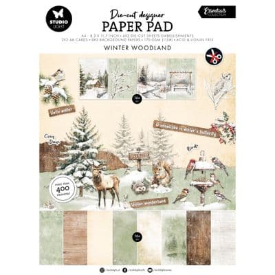 Studio Light Essentials Die-Cut Paper Pad - Winter Woodland nr.387