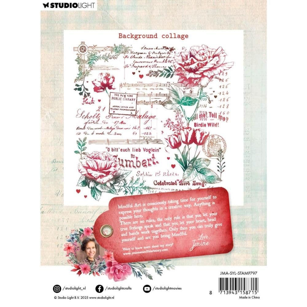 Studio Light Jenine s Mindful Art Clear Stamp - Sending You Love ...