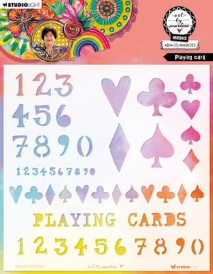 Studio Light Mask Stencil Art By Marlene Nr. 322 - Playing Card Art