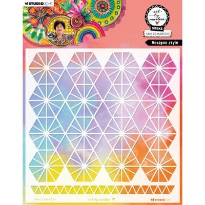 Studio Light Mask Stencil Art By Marlene Nr. 330 - Hexagon Style