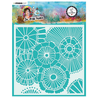 Studio Light Mask Stencil Art By Marlene So-Fish-Ticated Nr. 11 - Sea Anemones