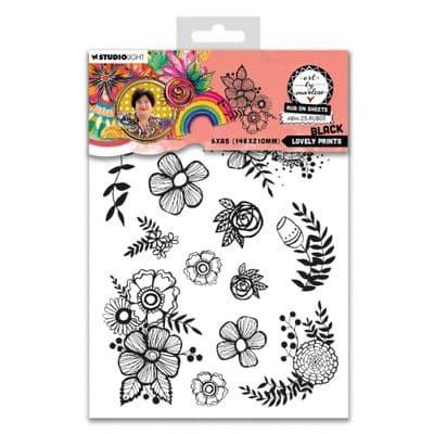Studio Light Rub-Ons - Art by Marlene - Nr.05 - Lovely Prints Black