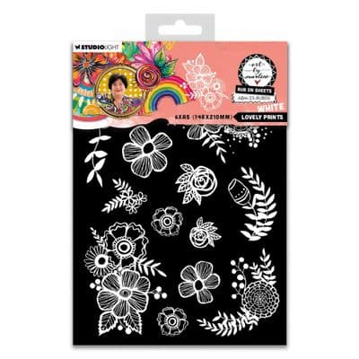 Studio Light Rub-Ons - Art by Marlene - Nr.06 - Lovely Prints White