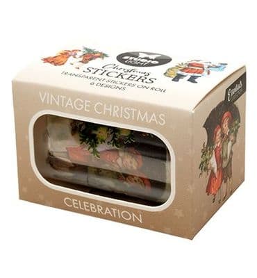 Studio Light Transparent Stickers on Roll - Vintage Christmas Celebration