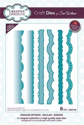Sue Wilson Craft Dies - Endless Options - Delilah Edgers - CED7123