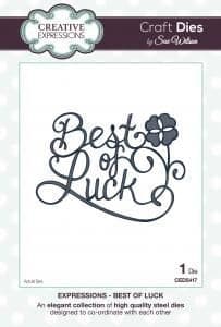 Sue Wilson Craft Dies - Expressions Collection - Best of Luck - CED5417