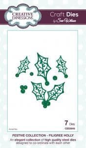 Sue Wilson Craft Dies - Festive Collection - Filigree Holly