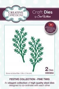 Sue Wilson Craft Dies - Festive Collection - Pine Twig 