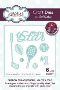 Sue Wilson Craft Dies - Shadow Box Accessory - You're A Star