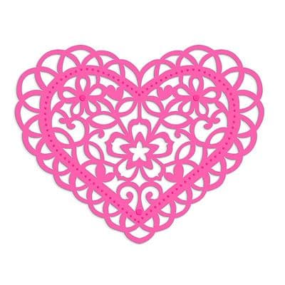 Sweet Dixie Cutting Die - Filigree Floral Heart - SDD037