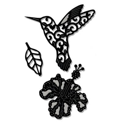 Sweet Dixie Cutting Die - Humingbird & Flower - SDD152