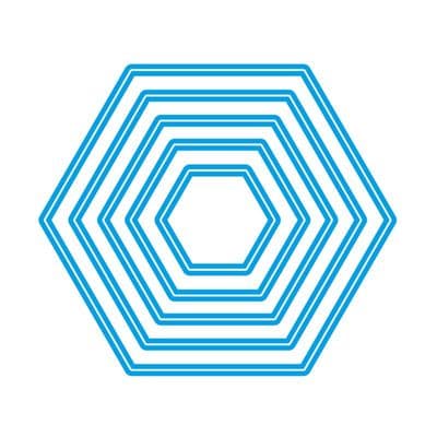 Sweet Dixie Cutting Die - Nesting Hexagon  *