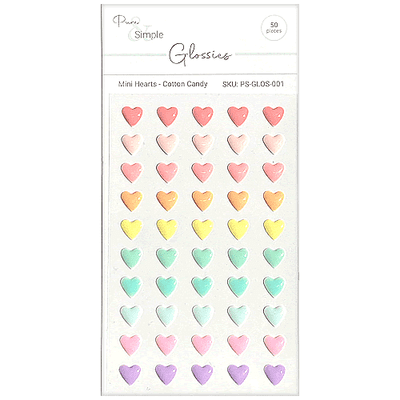 Sweet Hunni Designs Glossies Mini Hearts - Cotton Candy