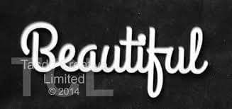 Tando Greyboard Word - Beautiful