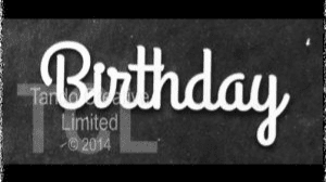 Tando Greyboard Word - Birthday 