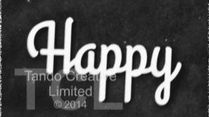 Tando Greyboard Word - Happy