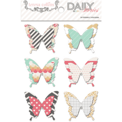 Teresa Collins Layered Stickers - Daily Stories - Butterfly