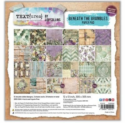 Text{ures} by Lou Collins 12x12 Paper Pad - Beneath the Brambles