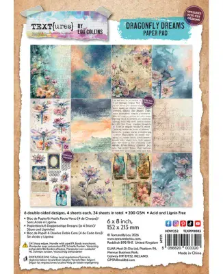 Text{ures} by Lou Collins 6x8 Paper - Dragonfly Dreams