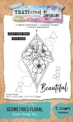 Text{ures} by Lou Collins Clear Stamp Set - Dragonfly Dreams -  Geometrics Floral