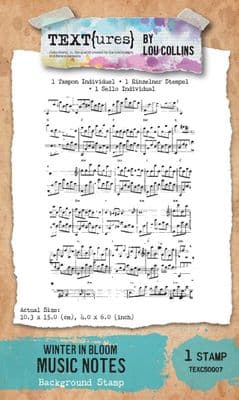 Text{ures} by Lou Collins Clear Stamp Set - Winter in Bloom Music Notes Background