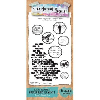 Text{ures} by Lou Collins Clear Stamps 4x8 - Beneath the Brambles - Background Elements