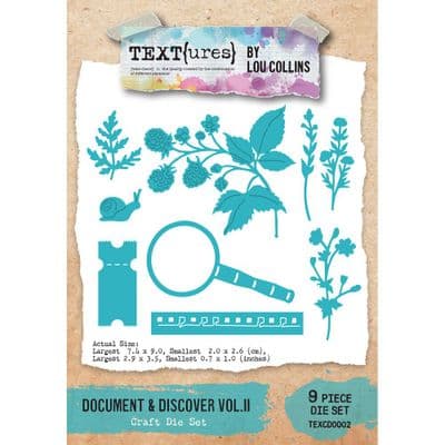 Text{ures} by Lou Collins Craft Die Set - Beneath the Brambles - Document & Discover Vol.2