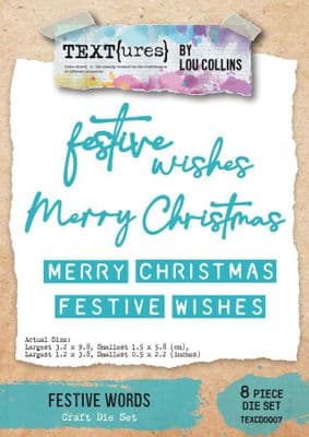 Text{ures} by Lou Collins Craft Die - Winter in Bloom Festive Words