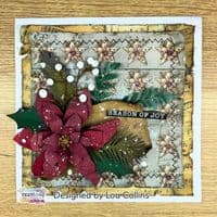 Text{ures} by Lou Collins Craft Die - Winter in Bloom Layered Poinsettias