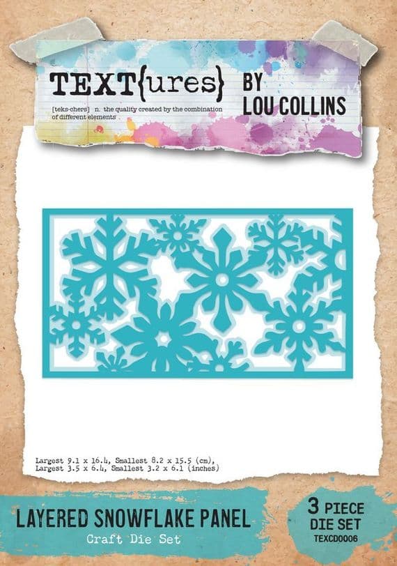 Text{ures} by Lou Collins Craft Die - Winter in Bloom Layered Snowflake Panel
