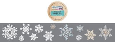 Text{ures} by Lou Collins Kiss-Cut PET Tape - Winter in Bloom Snowflakes