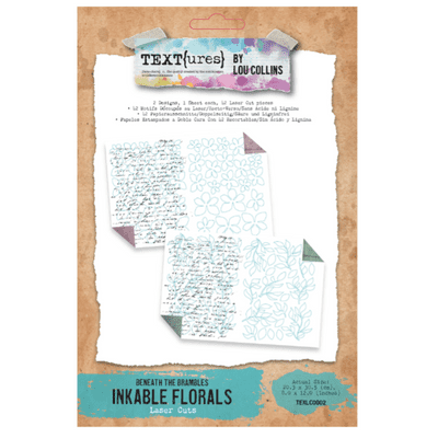 Text{ures} by Lou Collins Laser Cut Inkable Florals - Beneath the Brambles