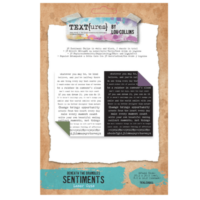 Text{ures} by Lou Collins Laser Cut Sentiments - Beneath the Brambles