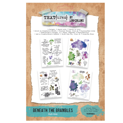 Text{ures} by Lou Collins Rub-On Transfer Set - Beneath the Brambles
