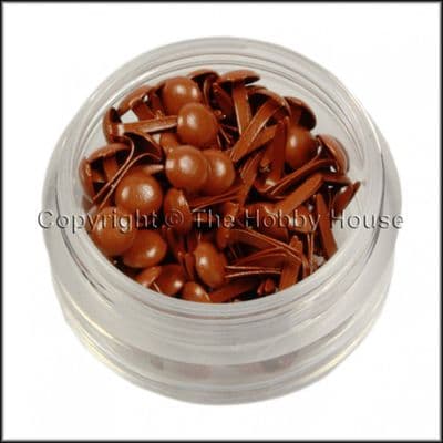 The Hobby House Mini Round Brads - Milk Chocolate - HHMB014