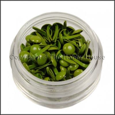 The Hobby House Mini Round Brads - Olive Green - HHMB013