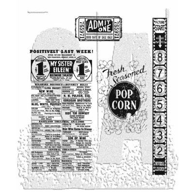 Tim Holtz Cling Mount Stamp Set - At The Movies - CMS081