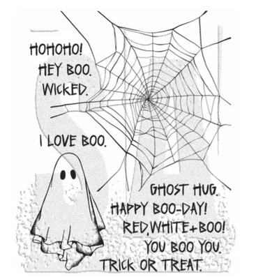 Tim Holtz Cling Mount Stamp Set - Boo Crazy - CMS495