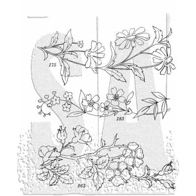 Tim Holtz Cling Mount Stamp Set - Embroidery - CMS486