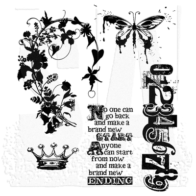 Tim Holtz Cling Mount Stamp Set - Fairytale Frenzy - CMS058
