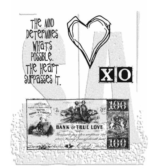 Tim Holtz Cling Mount Stamp Set - From The Heart - CMS006