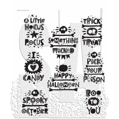 Tim Holtz Cling Mount Stamp Set - Halloween Whatnots - CMS491