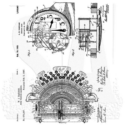 Tim Holtz Cling Mount Stamp Set - Inventor 1 - CMS340